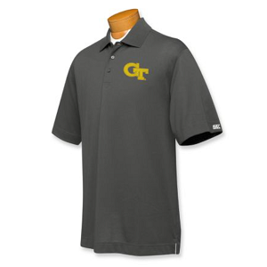 Georgia Tech Yellow Jackets Men's CB DryTec Championship Polo - Charcoal